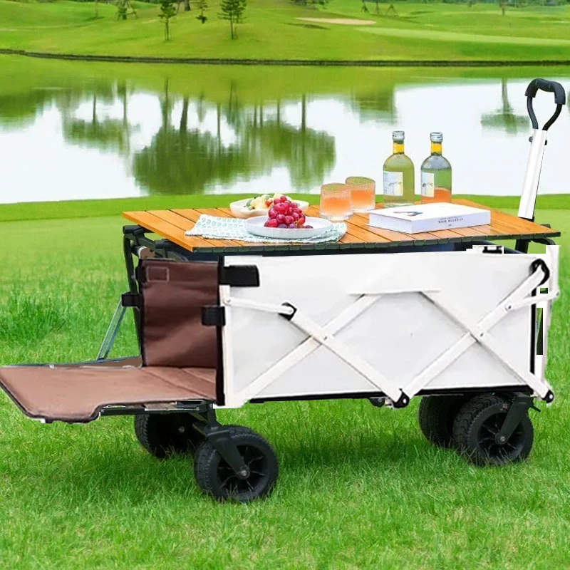 Outdoor-Camping-Trolley-Cart-Portable-Foldable-Large-Capacity-Hand-Push-Picnic-Trailer-Pull-Rod-Rear-Wagon