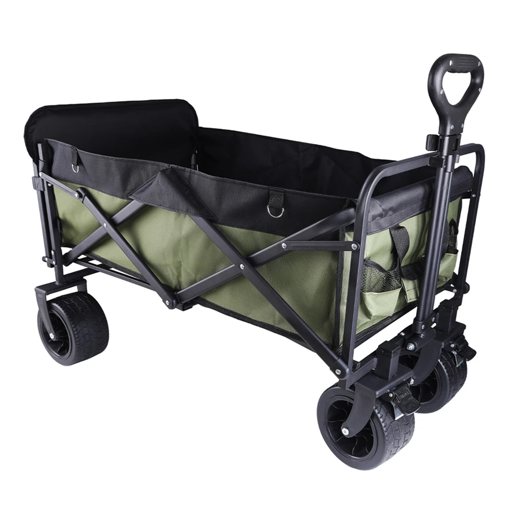 Outdoor-Folding-Wagon-Trolley-Large-Capacity-Heavy-Duty-Shopping-Beach-Pull-Collapsible-Folding-Portable-Utility-Cart