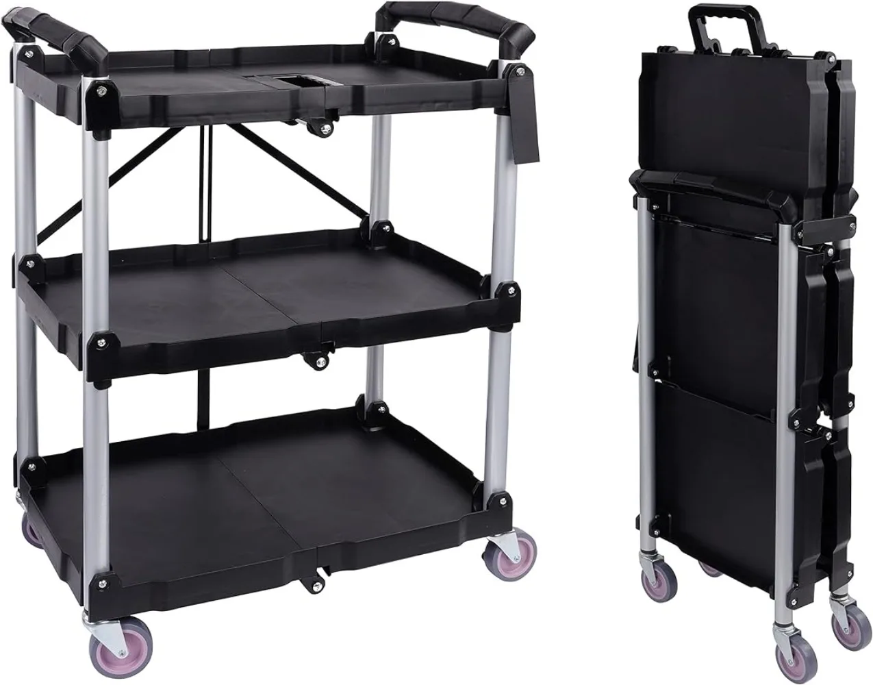 Portable-Folding-Collapsible-Service-Cart-Foldable-Service-Cart-3-Tier-Collapsible-Push-Cart-Folding-Utility-Carts
